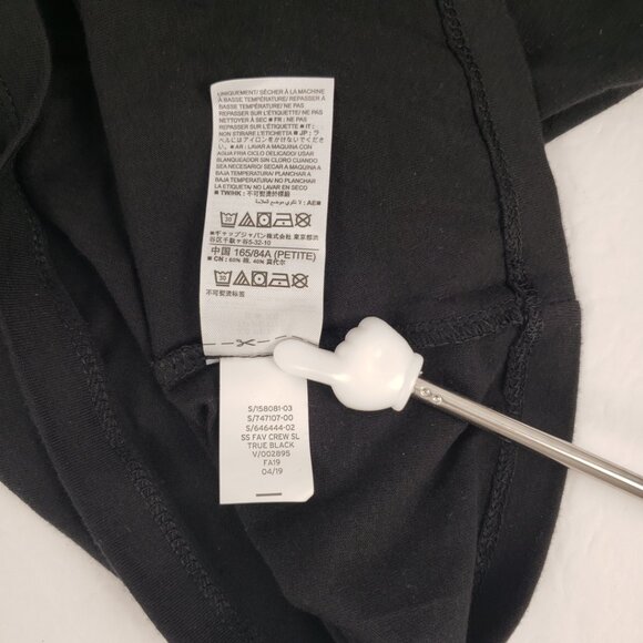 GAP XS Petite True Black T-shirt Womens Stretch Favorite T Summer Spring - Picture 6 of 11